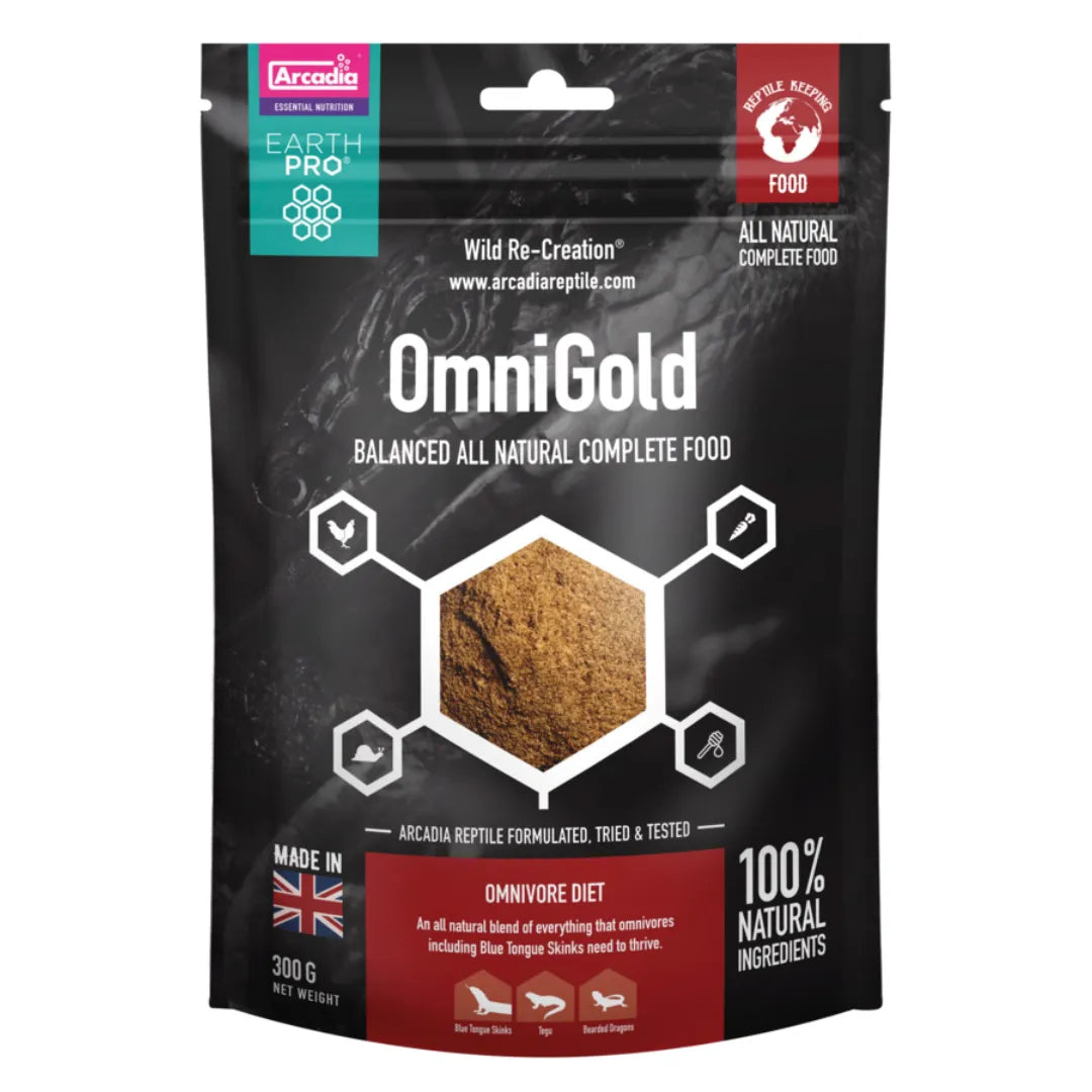 Alimentation complète pour Reptiles omnivores Arcadia "Earth Pro Omni Gold"