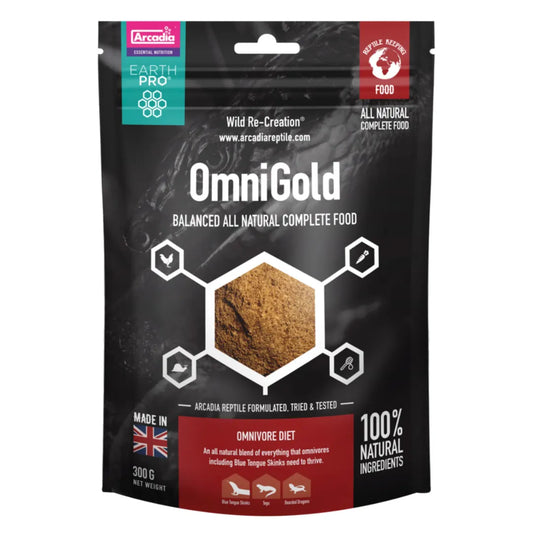 Alimentation complète pour Reptiles omnivores Arcadia "Earth Pro Omni Gold"