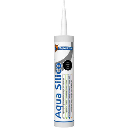 Silicone Superfish "Aqua Silico" pour Terrarium, Paludarium - Noir