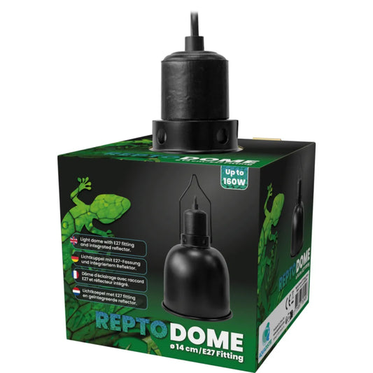 Repto Dome pour ampoule chauffante de Terrarium - 14CM NOIR